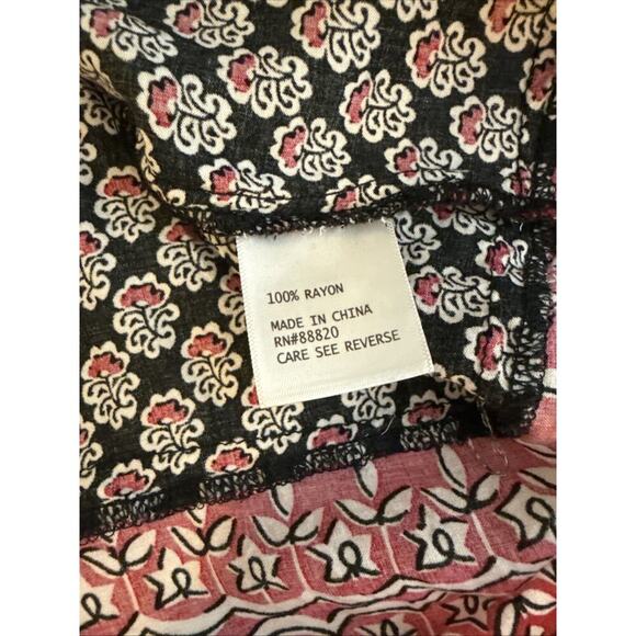 Saint Tropez West Top Womens 2x Boho Red & Blue Colorful 3/4 Length Sleeves - Picture 8 of 11